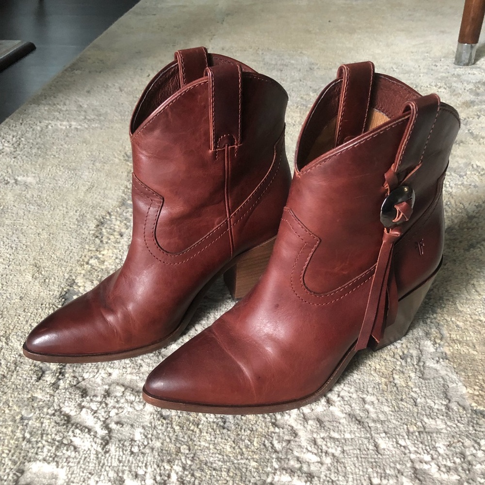 Frye Faye Concho Western Booties